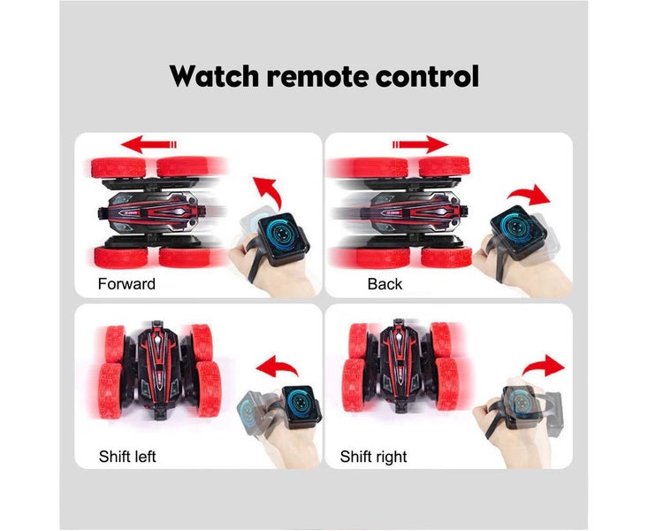 4WD Watch Remote Control Flip Stunt Car Fast Off Road Stunt 360 Rotating Drif... Carousel 4