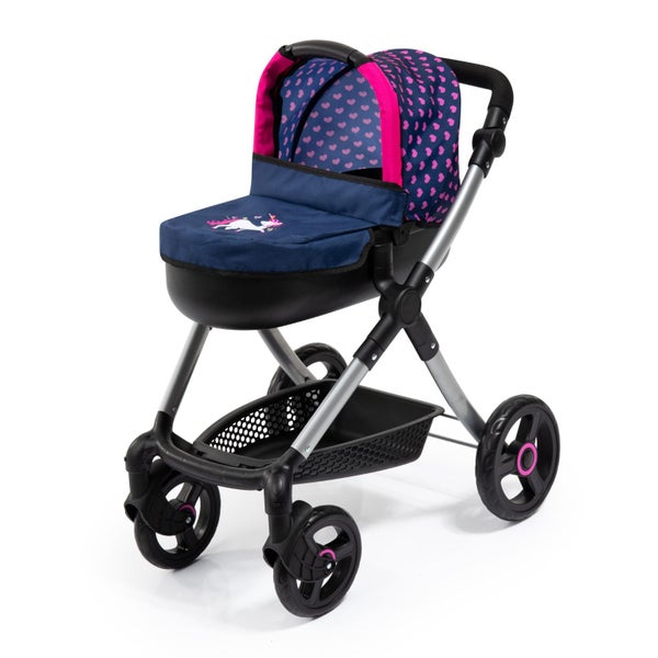 Bayer KD PRAM WITH HANDBAG - Navy Carousel 1