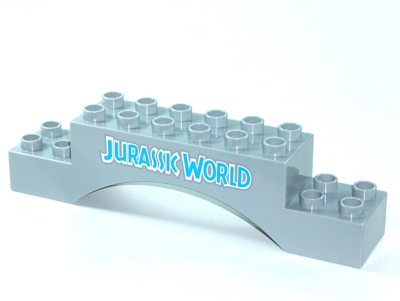 ®™DUPLO - Brick 2 x 10 x 2 Arch with 'JURASSIC WORLD' Pattern ~Retired Dec 2022~ Carousel 2