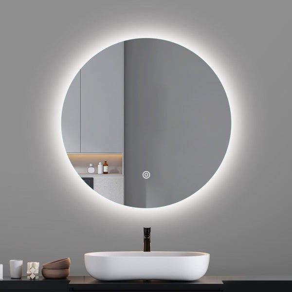 LED mirror round 600MM Backlit with Demister Touch Switch 3 Colours Lighting Carousel 2