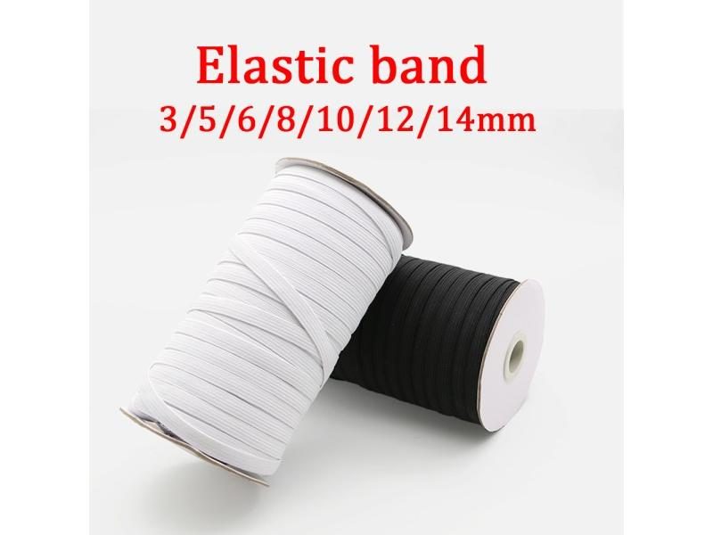 3 4 5 6 8 10MM White Black Flat Elastic Bands For DIY Sewing Carousel 2