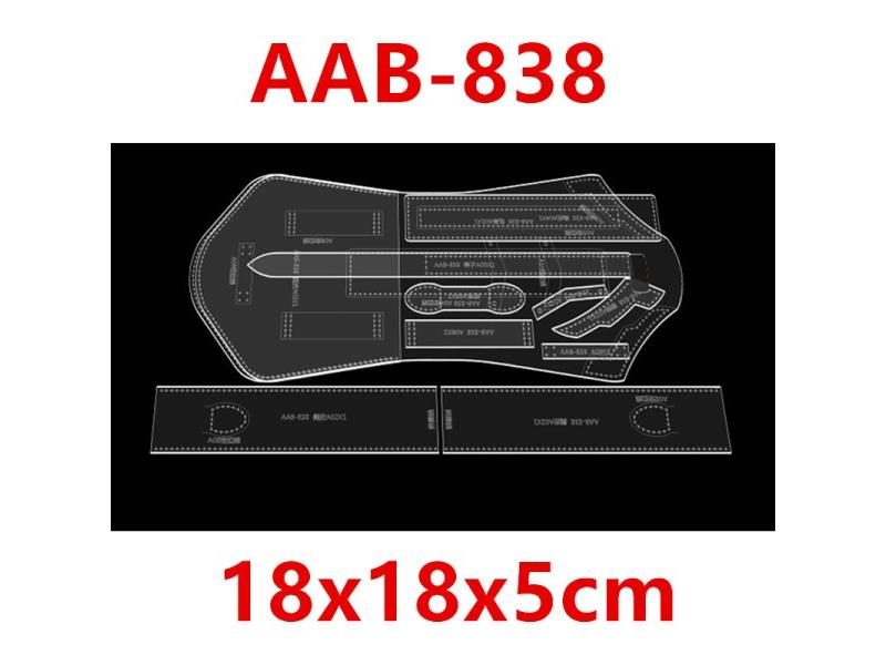 1Set DIY Leather Craft Saddle Bag Sewing Pattern 18x18cm Carousel 1