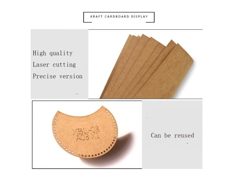 DIY Leather Kraft Paper Messenger Bag Sewing Pattern 30x22x7CM Carousel 1