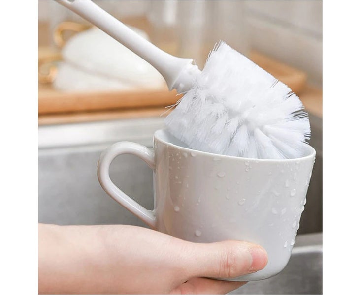 Long Handle Scrubbing Brush, Built for Cleaning Sports Bottles, Baby Bottles,... Carousel 2