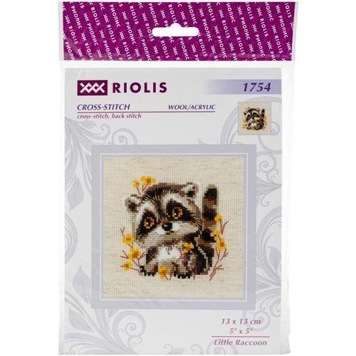 Riolis Counted Cross Stitch Kit 5"X5" - Little Raccoon Carousel 2