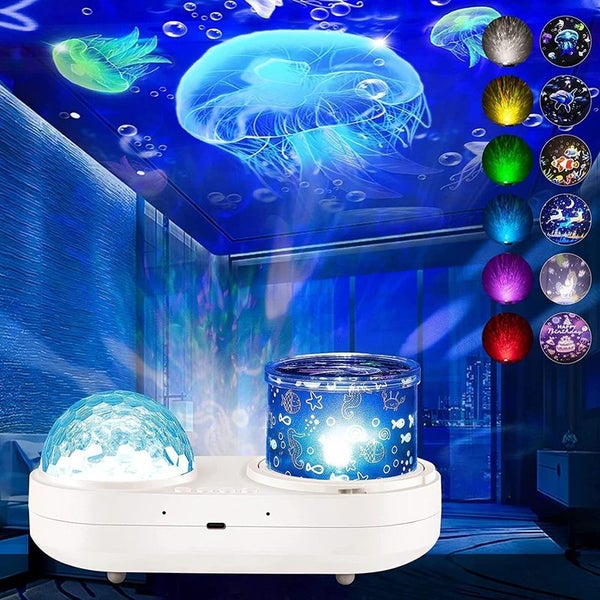Rotating Music Starry & Ocean Projection Night Light Carousel 2