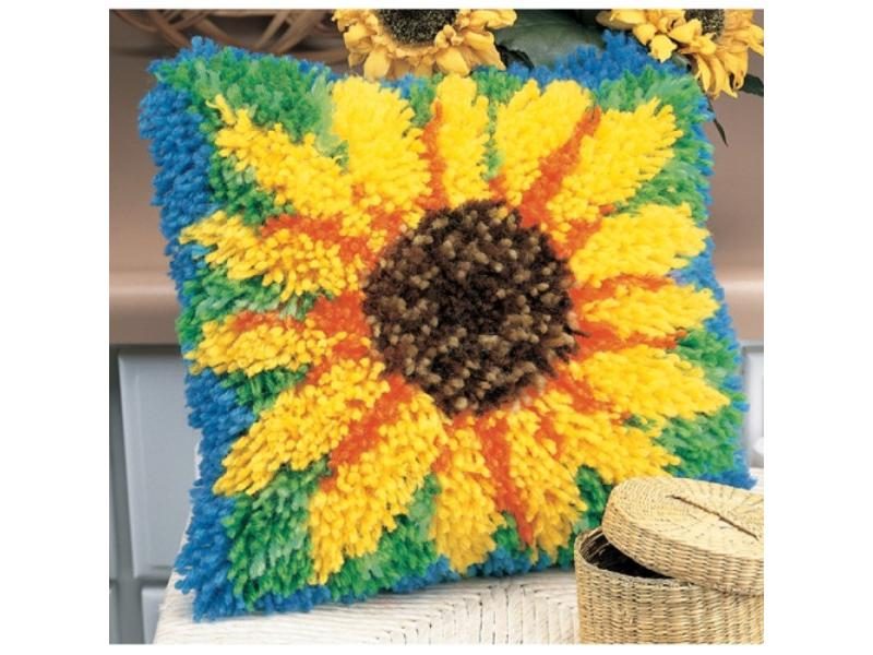 Flower Cushion Smyrna Button Embroidery Pillow Set Foamiran Included Carousel 1
