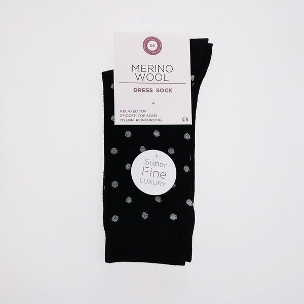 DS Merino Wool Dress Socks - Spots Carousel 2