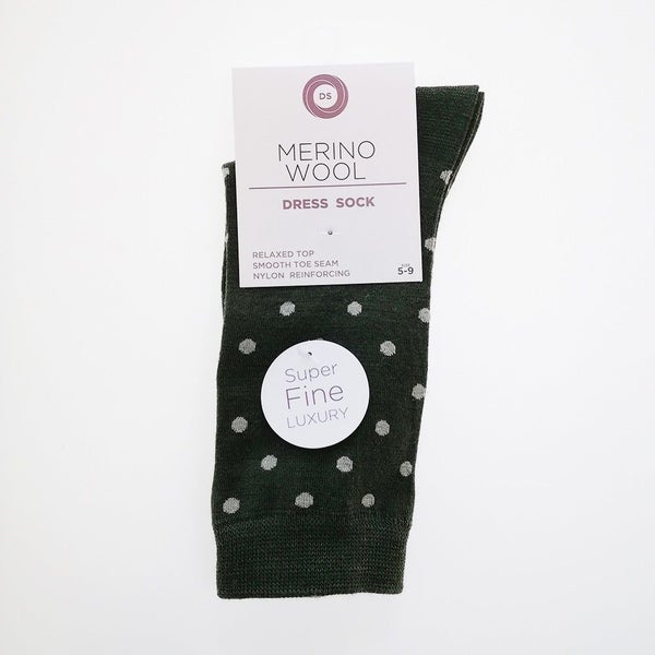 DS Merino Wool Dress Socks - Spots Carousel 4