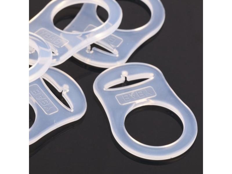 10 Pcs Button Silicone Ring Mam Pacifier Holder Mannequin Clip Adapter Carousel 1