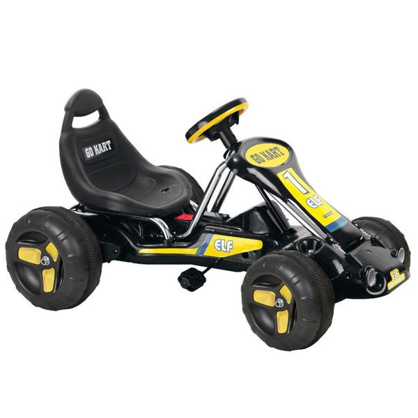 Kids Ride On Pedal Powered Go Kart Children Toy Bike Car Racing Buggy Black Carousel 1