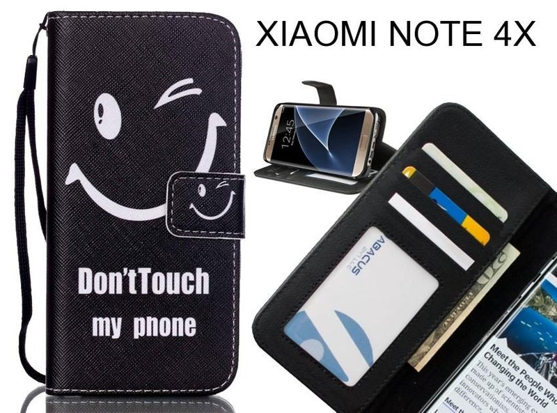 XIAOMI NOTE 4X case 3 card leather wallet case printed ID Carousel 1