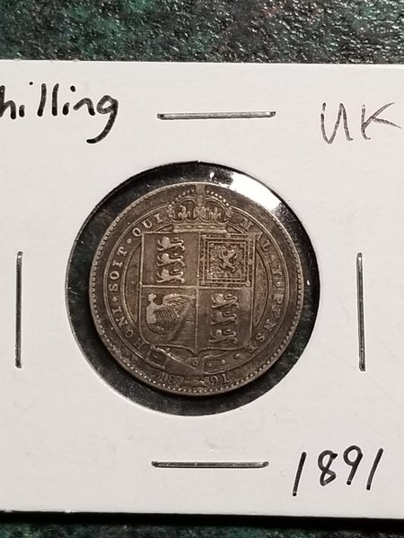 UK Shilling - SILVER - 1891 Carousel 1