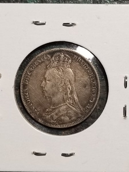 UK Shilling - SILVER - 1891 Carousel 2