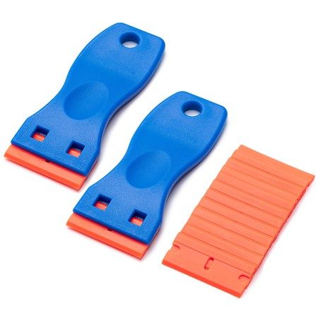 2PCS Plastic Razor Blade Scraper Labels Adhesive Remover Carousel 1