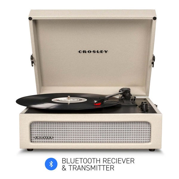Crosley: Voyager Bluetooth Portable Turntable - Dune + Bundled Record... Carousel 2