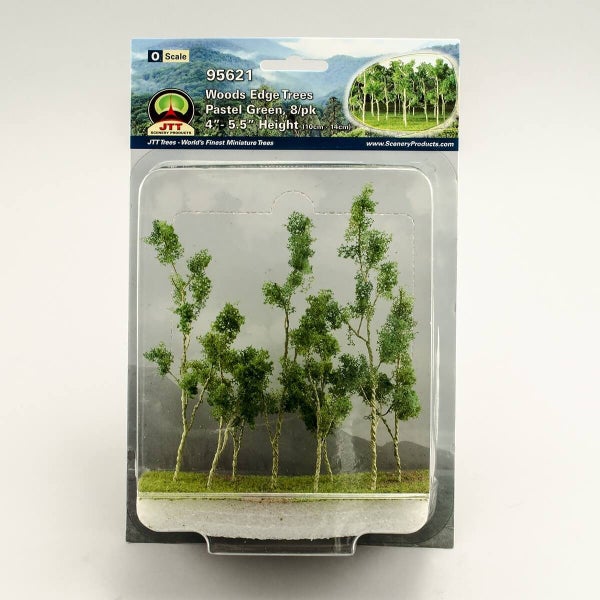 JTT: O gauge Wood Edge Trees Pastel Green (8 Pack) Carousel 1