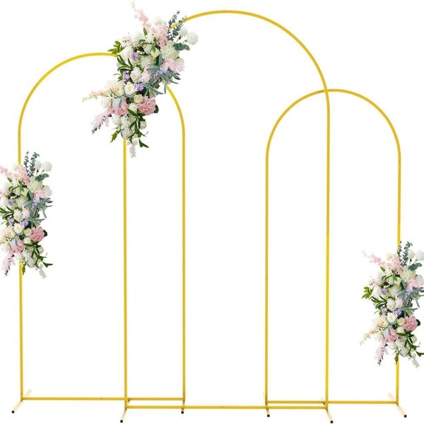 3Pcs/Set Arch Door Wedding Backdrop Stand Party Garden Flower Plants Rack Decor Carousel 1