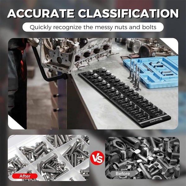 Thread Identifier Gauge 34 Nut and Bolt Inch and Metric Thread Checker Screw Carousel 9