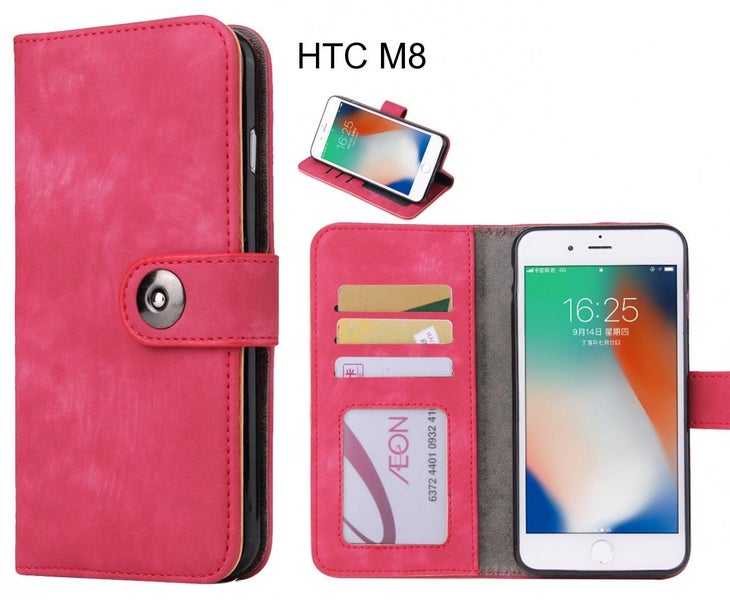 HTC M8 case retro leather wallet case Carousel 1