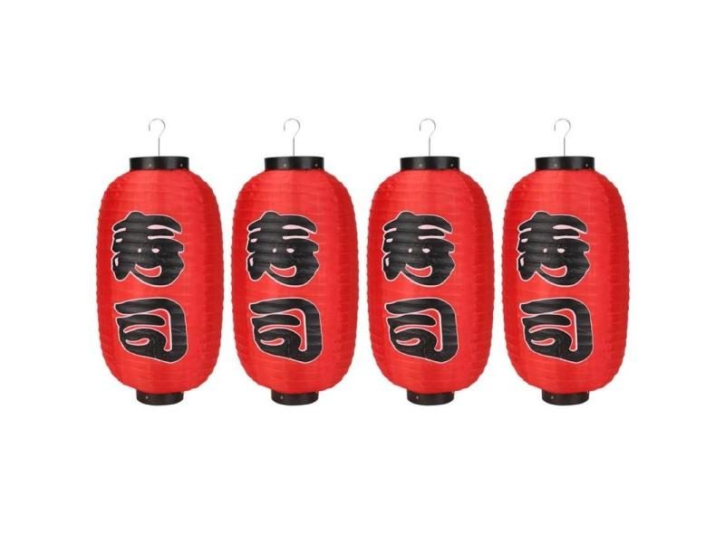 1/2/4pcs 10 Inch Hot Pot Sushi Lantern Japanese Style Printing Waterproof Bar Carousel 1