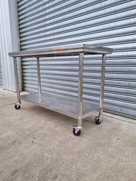 Stainless Steel Bench with Castor Wheels 2000x600x900 304 Food Grade 1mm Thick Carousel 1