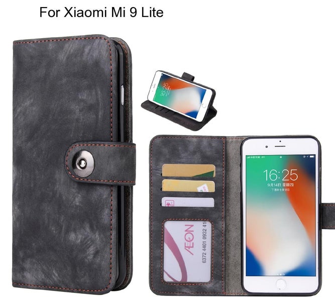 Xiaomi Mi 9 Lite case retro leather wallet case Carousel 1