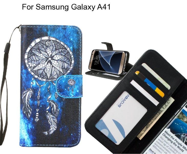 Samsung Galaxy A41 case 3 card leather wallet case printed ID Carousel 1