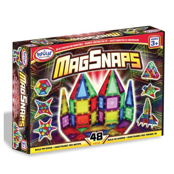 48pc Popular Playthings MagSnaps Building Toy Kids Children Educational Play 3y+ Carousel 1