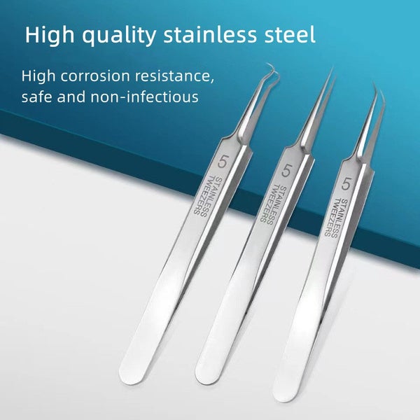 German Ultra-fine No. 5 Cell Pimples Blackhead Clip Tweezers Beauty Carousel 7