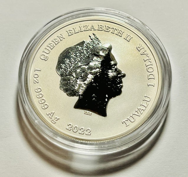 2022 1oz Tuvalu Street Fighter - Chun Li 9999 Silver Coloured BU Coin Carousel 2