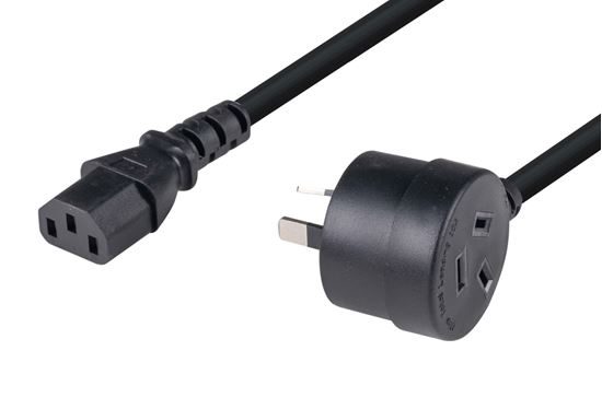 3M 3-Pin TAPON Ended Plug IEC C13 Female Connector 10A SAA Power Cord 1.0mm Carousel 1