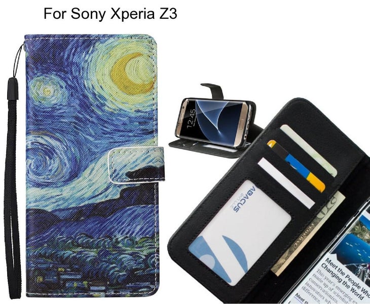 Sony Xperia Z3 case leather wallet case van gogh painting Carousel 1