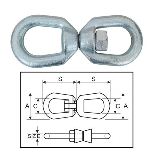 ITM Commercial Chain Swivel-Electric Galvanised-20mm Carousel 1