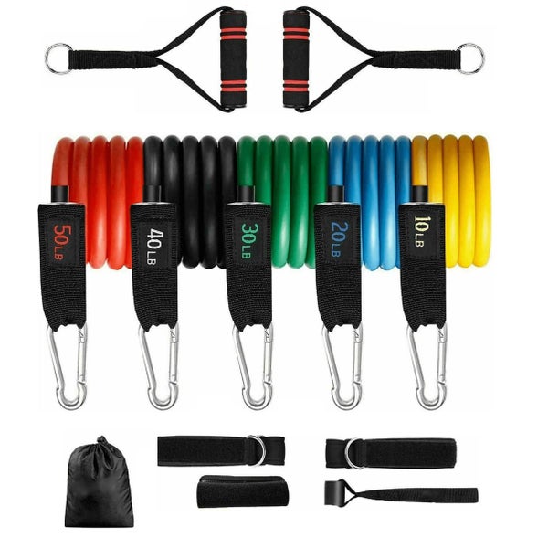 1 Set X 13Pc Yoga Resistance Band Home Workout Set With Handles Carousel 1