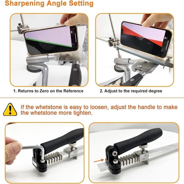 Professional Knife Sharpener w/ 10 Whetstones and Gloves 360?a Flip Sharpen Kit Carousel 2