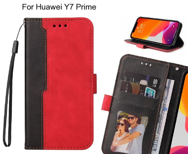 Huawei Y7 Prime Case Wallet Denim Leather Case Cover Carousel 1