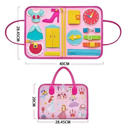 Kids Busy Board Preschool Intelligence Learning Education Toys Princess Girl Carousel 6
