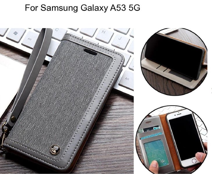 Samsung Galaxy A53 5G Case Wallet Denim Leather Case Carousel 1