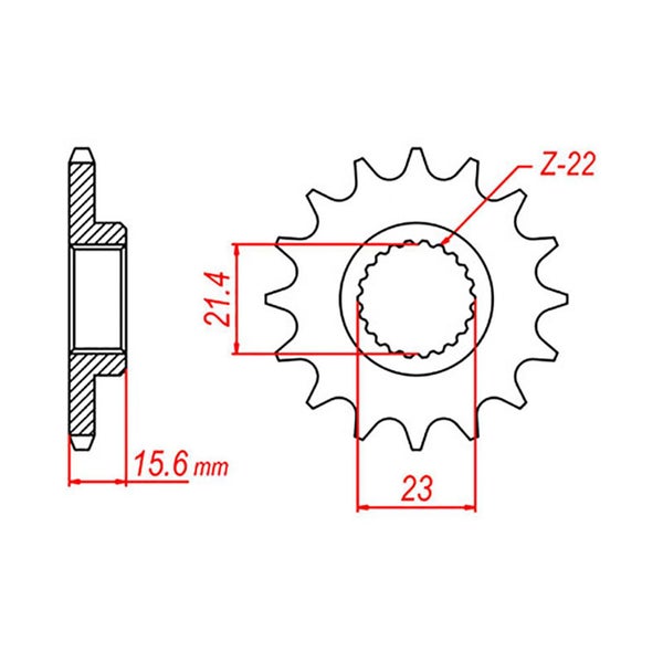 MTX 577 Steel Front Sprocket #520 Carousel 1