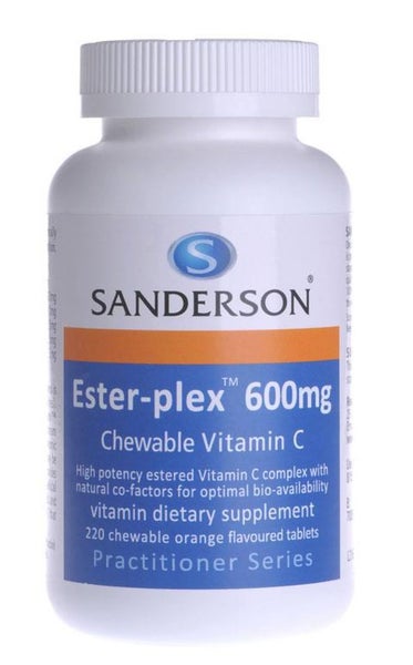 Sanderson Ester-plex Vitamin C 600mg Orange Chewable 220 Tablets(USE BY 09/2026) Carousel 1
