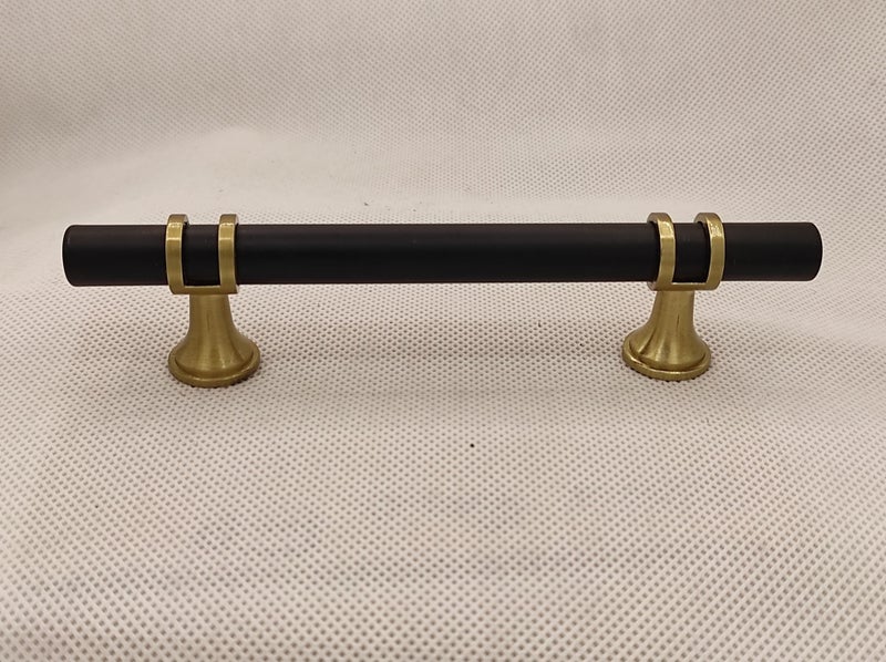 TBar Circular Cabinet Door and Drawer Handles 192mm Black/Brushed Brass Carousel 2