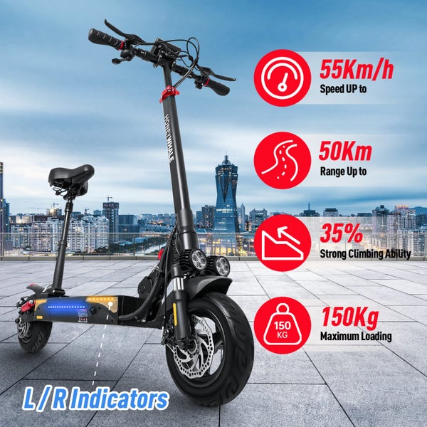 Promo!1000W 45KM Strong Climbing Ability-Turning Indicator-Electric Scooter T4-b Carousel 2