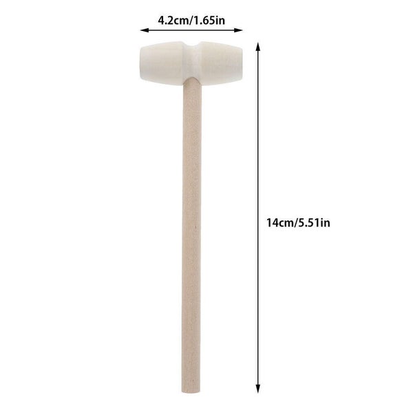 20X Wooden Mini Hammer Mallet Kids Flat Head Toy Carving DIY Ornaments Toy Carousel 2