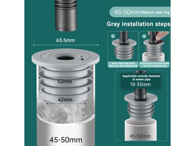 1PC Sewer Seal Ring Kitchen Pipe Deodorant Sealing Plug Floor Drain Seal Carousel 1