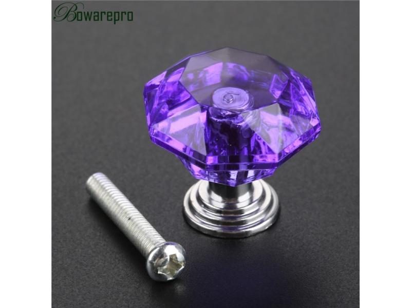 24mm Diamond Crystal Cabinet Door Furniture Knobs Transparent Mini Carousel 1