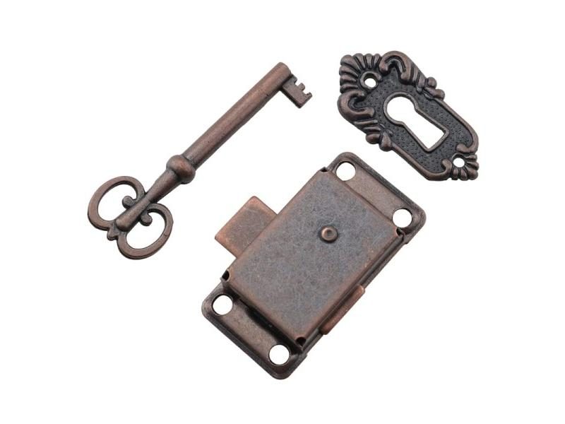 Decorative Furniture Locks Antique Iron Drawer Locks With Key Jewelry Wooden Carousel 1
