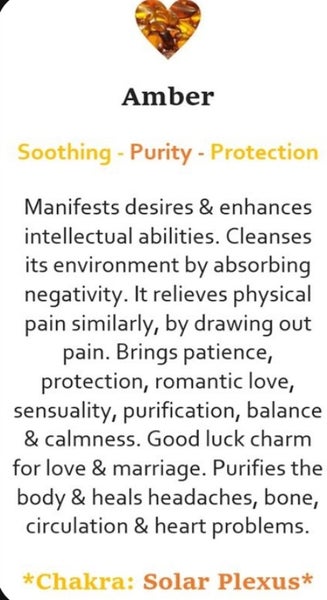 AMBER CRYSTAL BEADED BRACELET HEALING CALMNESS and WELLBEING (NZ MADE) Afterpay Carousel 8