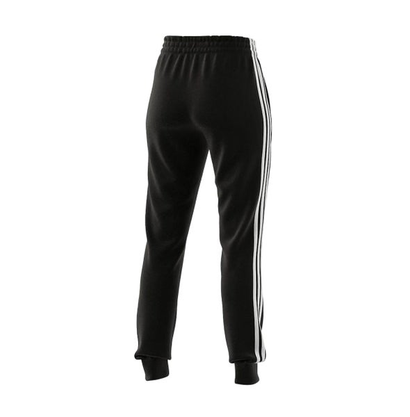 4 x Womens Adidas Essentials French Terry Logo 3-Stripes Black/ White Pants Carousel 2