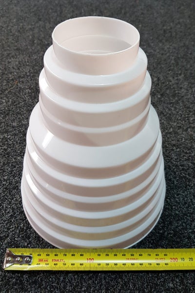 Ventilation Ducting Adaptor - 80mm to 200mm - Cuttable To Size Carousel 1